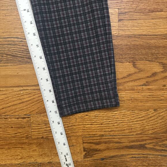 Kut From The Kloth Womens Slim Straight Pant Plaid Dark Grey Red NWT - Picture 11 of 15